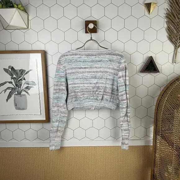 Daily Practice from Anthropologie Pastel Cropped Cardigan Sweater - Size - Large - Picture 3 of 6